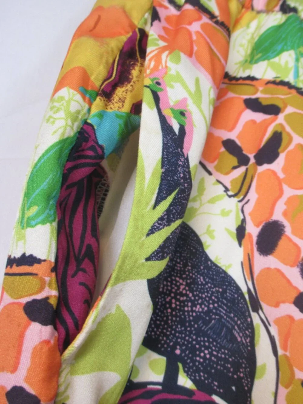 J.CREW Ratti Vibrant Exotic Safari Animal Print Silky Trousers Pants Woman Sz 12